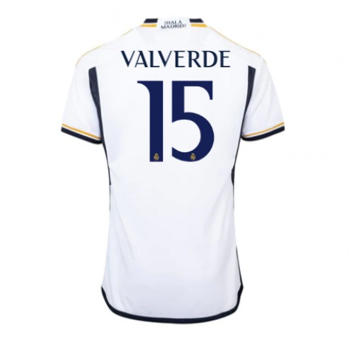 Maillot de foot Real Madrid Federico Valverde #15 Domicile 2023-24 Manches Courte